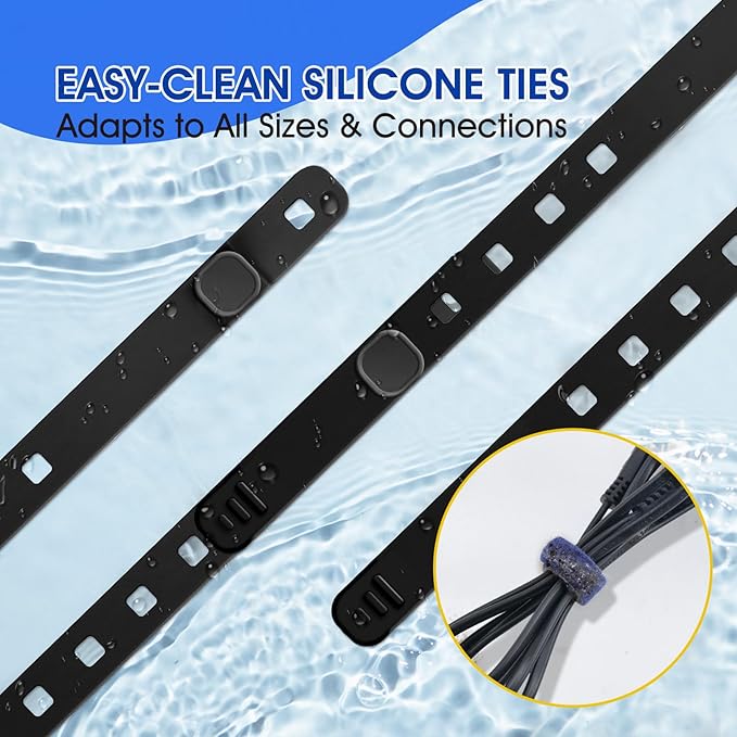 AROIC 90Pcs Silicone Cable Ties - Image 7