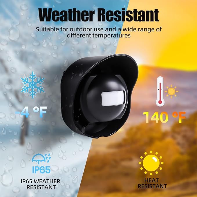 Shaogax Driveway Alarm-328ft Long Range Wireless Driveway Alarm Weatherproof - Image 3