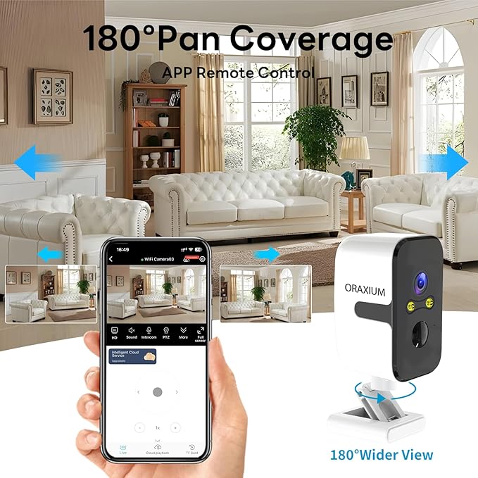 ORAXIUM Wireless Outdoor Security Camera, 2.4G/5G WiFi Window Camera - Image 5