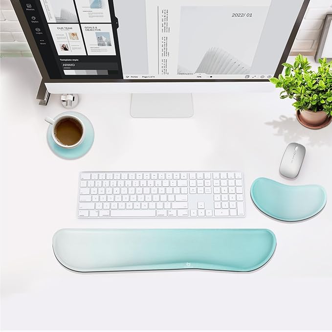 Gimars Upgrade Enlarge Silky Gel Memory Foam Keyboard Wrist Rest, Wrist Rest - Image 9