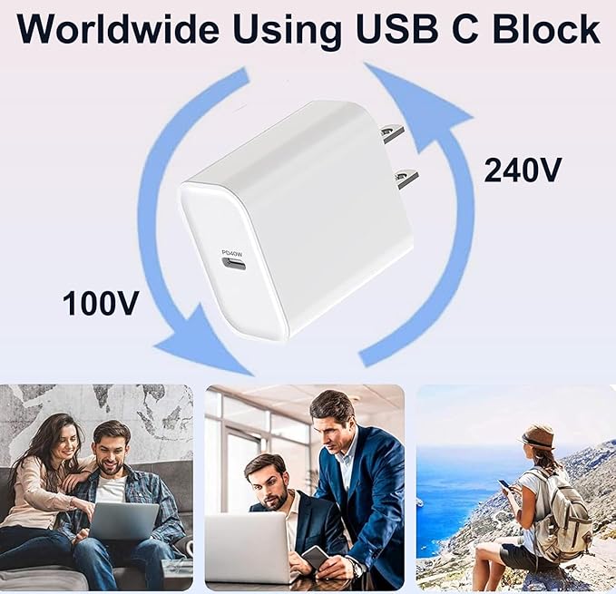 iPhone 17/16/15 Charger Fast Charging 3Pack 40W USB C Charger Fast Charging - Image 4