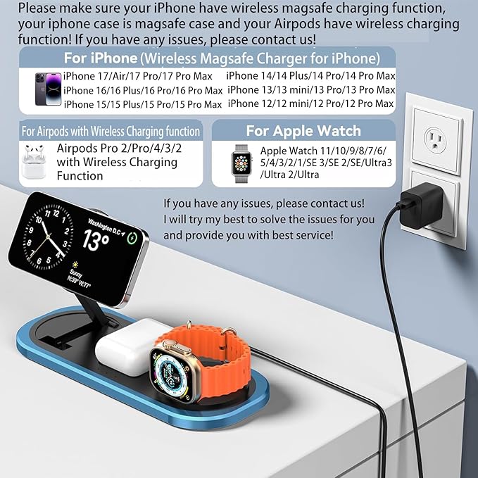 3 in 1 Fast Wireless Charger Stand - Image 2