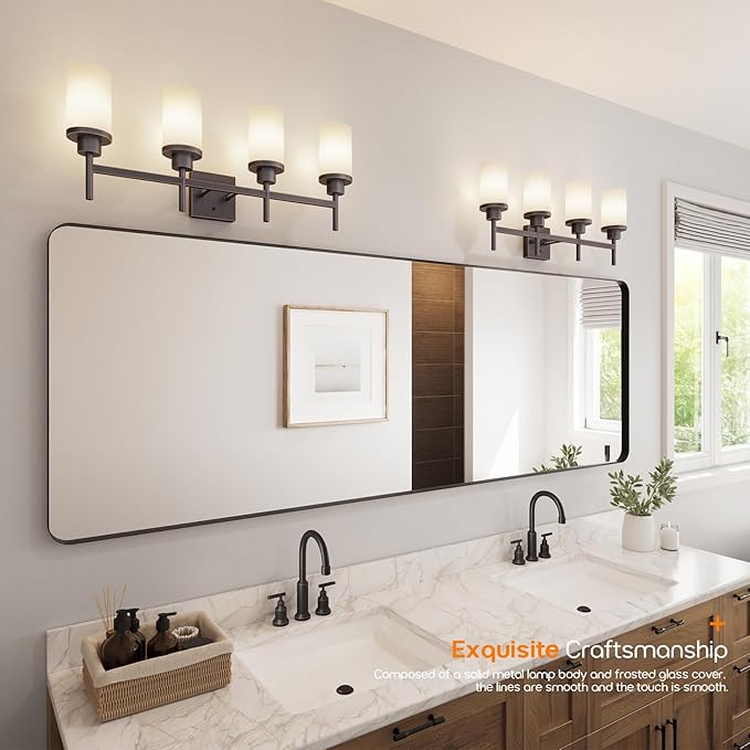 AONEON Bathroom Light Fixtures 4-Light Bathrom Vanity Lightings - Image 8