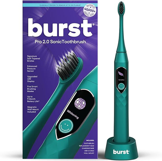 Burst Pro 2.0 Sonic Toothbrush for Adults | Electric Toothbrush by BURST