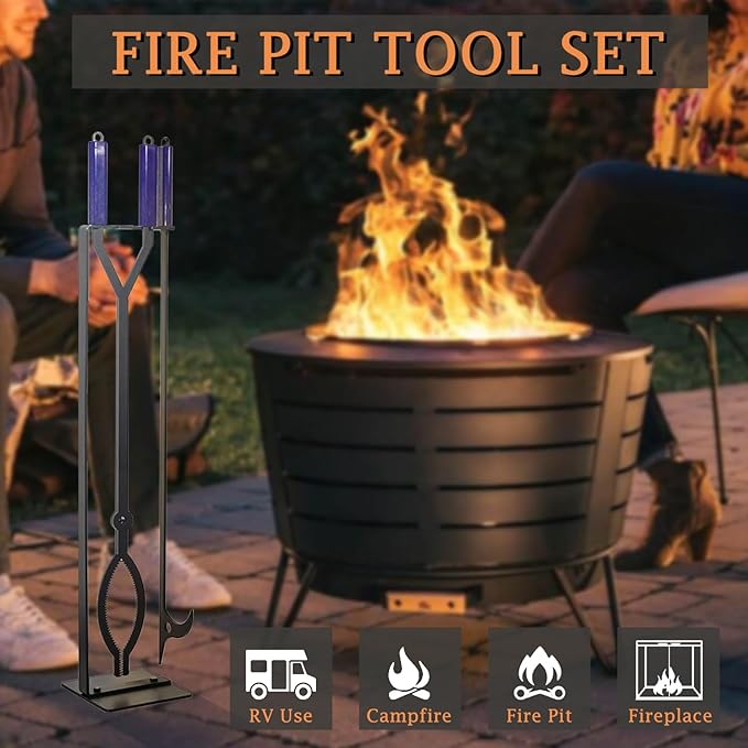 Heavy Duty Fire Pit Tools Set - Image 5