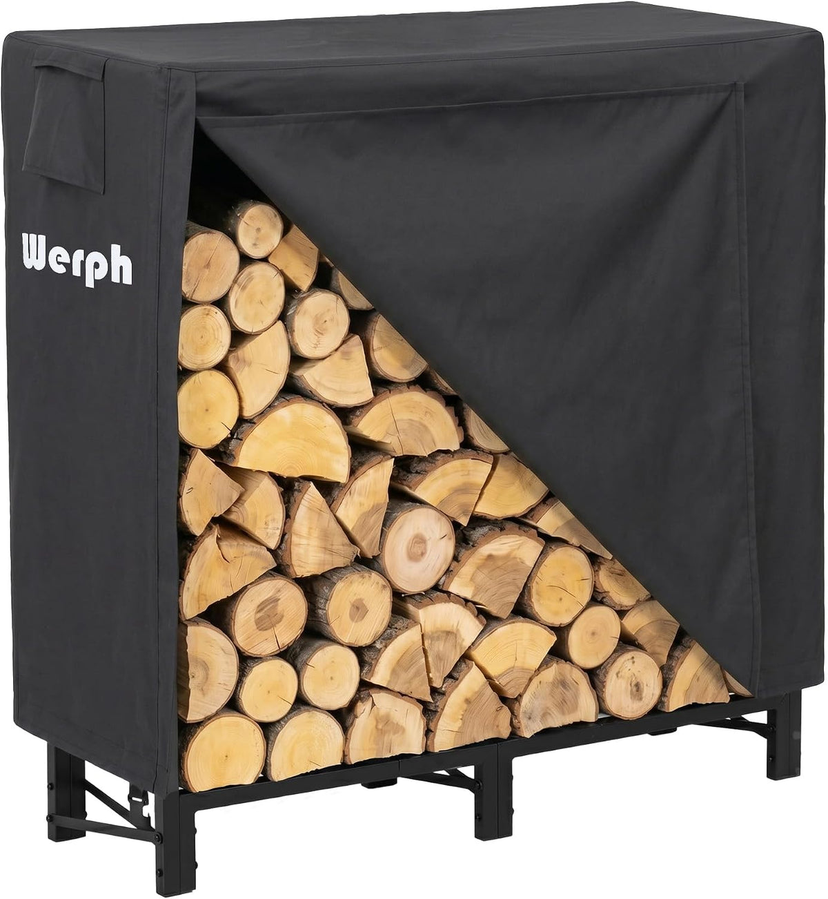 werph 4ft firewood rack outdoor, heavy duty firewood, main product view