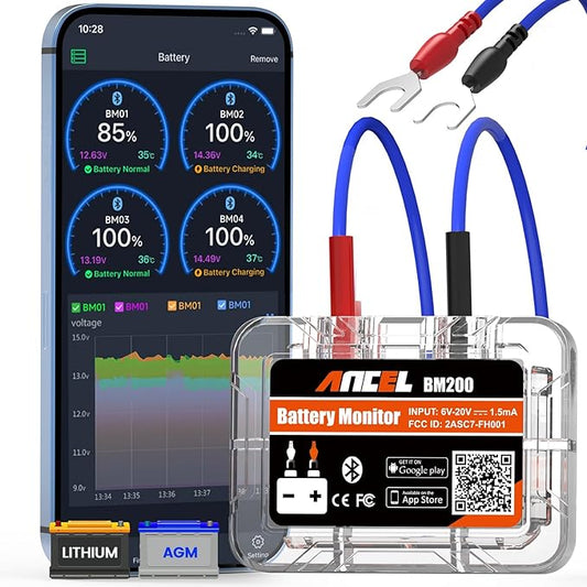 ANCEL BM200-US Car Battery Tester 12V Automotive Battery Monitor Bluetooth Auto by ANCEL