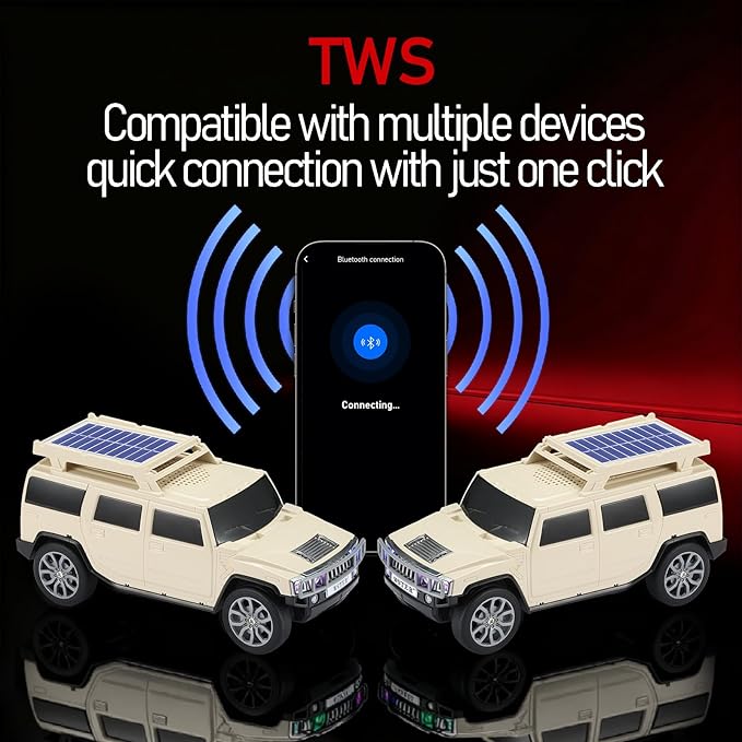 WSTER Solar Off-Road Car Bluetooth Speaker – HD Stereo Sound - Image 3