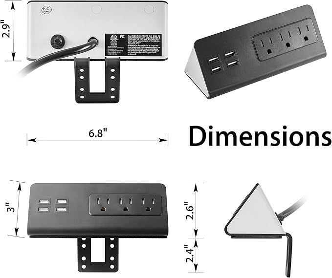 Desk Edge Mount Power Strips - Image 7