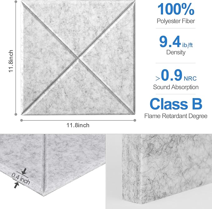 Sonicism 12 Pack X-Lined Acoustic Panels - Image 5