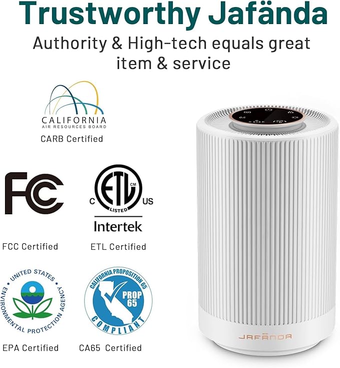 Jafanda Air Purifiers for Home Bedroom Coverage 450 sqft, 23 dB Air Cleaner - Image 4