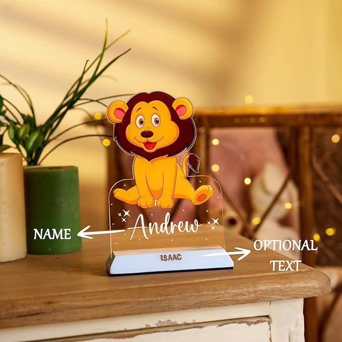 hun concept Kids Lion Night Light – Personalized Name Lamp - Image 6