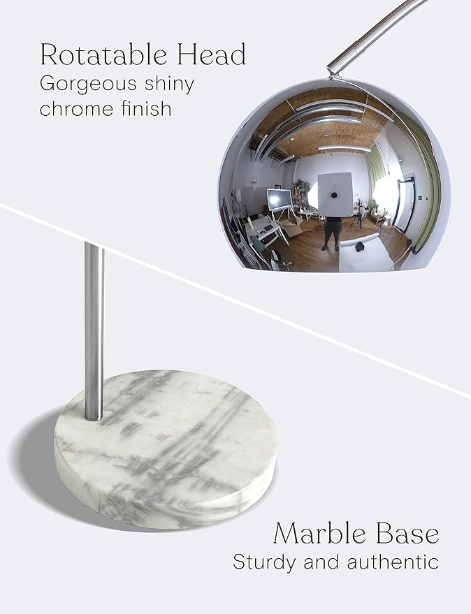 Brightech Olivia Floor Lamp, Arc Lamp - Image 3