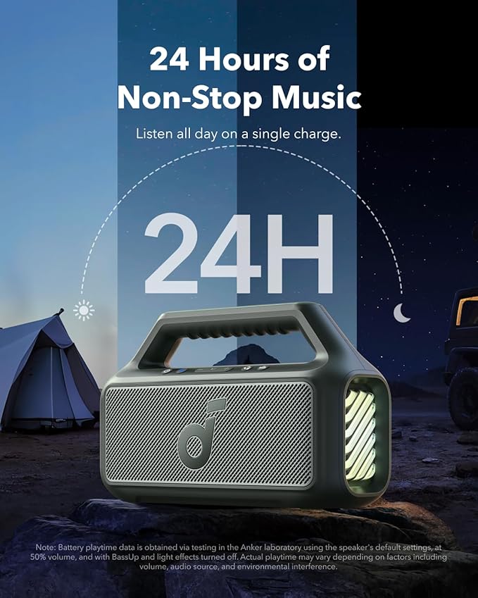 Soundcore Boom 2 by Anker, Outdoor Speaker, BassUp 2.0, 24H Playtime, IPX7 - Image 6