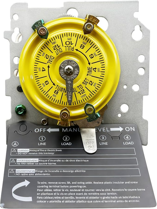 T104M Electromechanical Timer Switch Versatile Scheduling Manual Override by Unknown