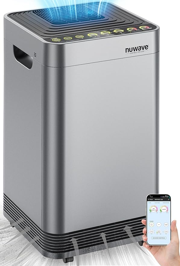 Nuwave OxyPure Zero Plus Air Purifier, Save on Filter Replacements, Covers up by NuWave