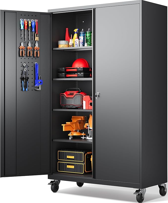 SISESOL Wide & Deep Metal Storage Cabinet by SISESOL