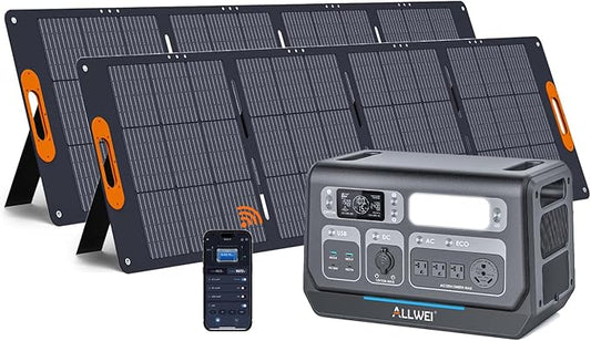 ALLWEI LiFePO4 Solar Generator 2400W by ALLWEI