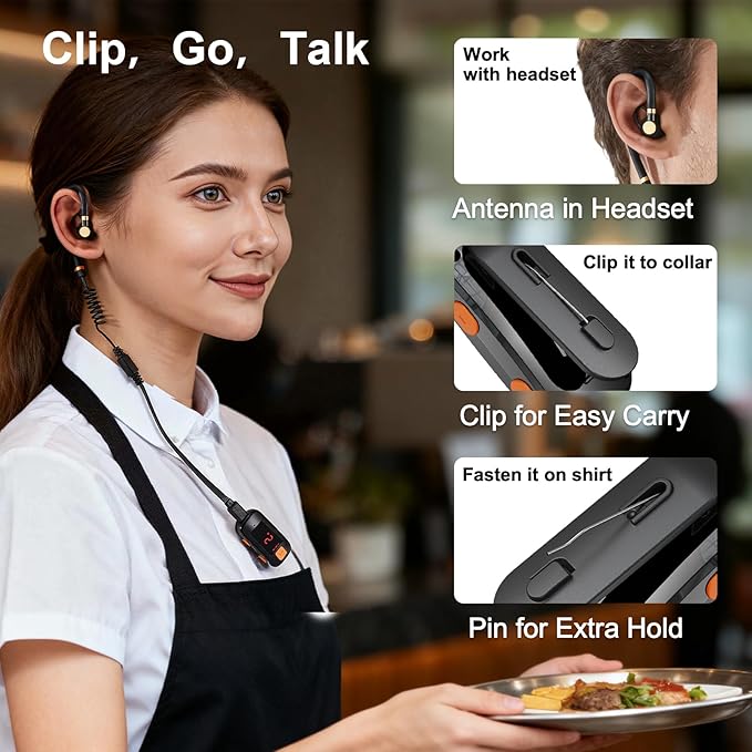 3 Pack Mini Walkie Talkies, Waterproof Small Walkie Talkies Two Way Radio - Image 4