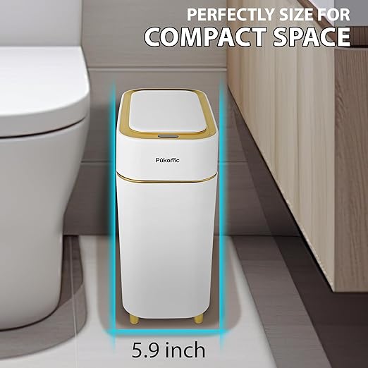 Pukomc 2.3 Gallon / 9L Automatic Adsorption Sensor Trash Can, Slim Fashionable - Image 5