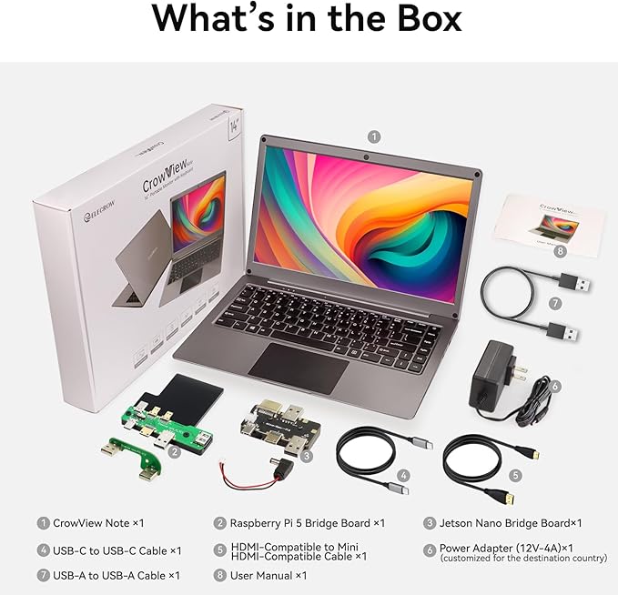 ELECROW Portable Monitor with Keyboard, 14 Inch Lapdock Display with Built-in - Image 8