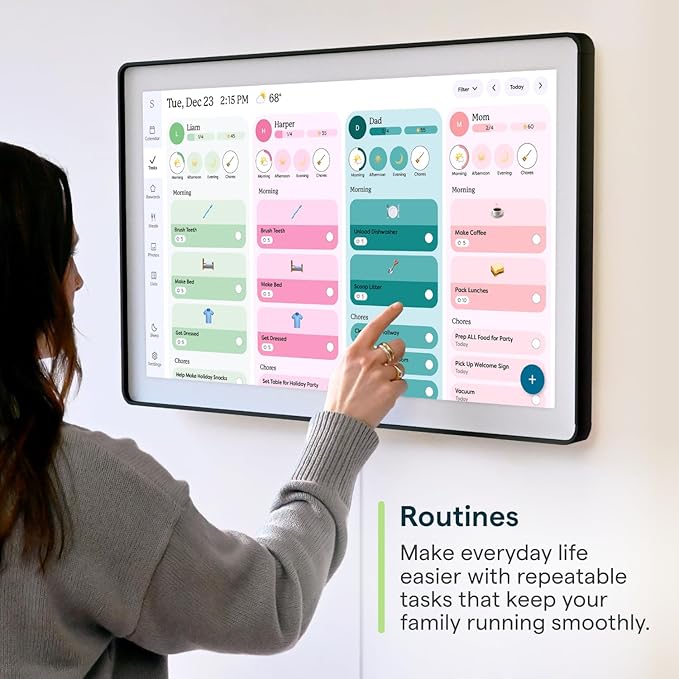 Skylight Calendar Max: 27-Inch Smart Digital Calendar & Chore Chart, Family - Image 8