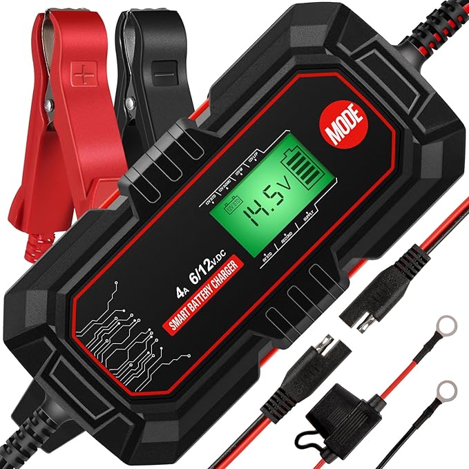 Sailvono 4A Battery Charger, 6V and 12V Smart Trickle Charger, 10-Stages 14.6 by Sailnovo