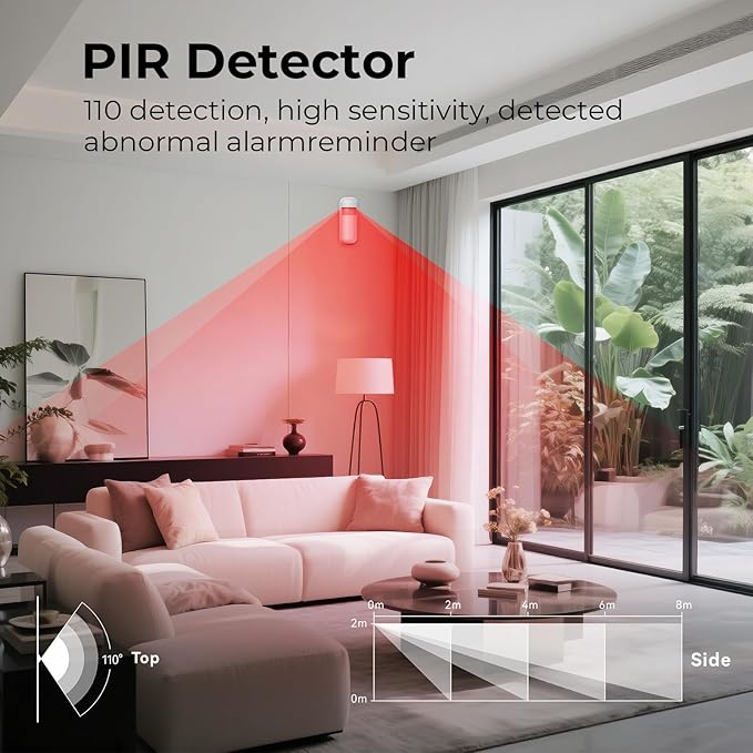 Hapippofa Alarm System for Home Security, 9 Pieces Smart WiFi Door Alarm System - Image 6