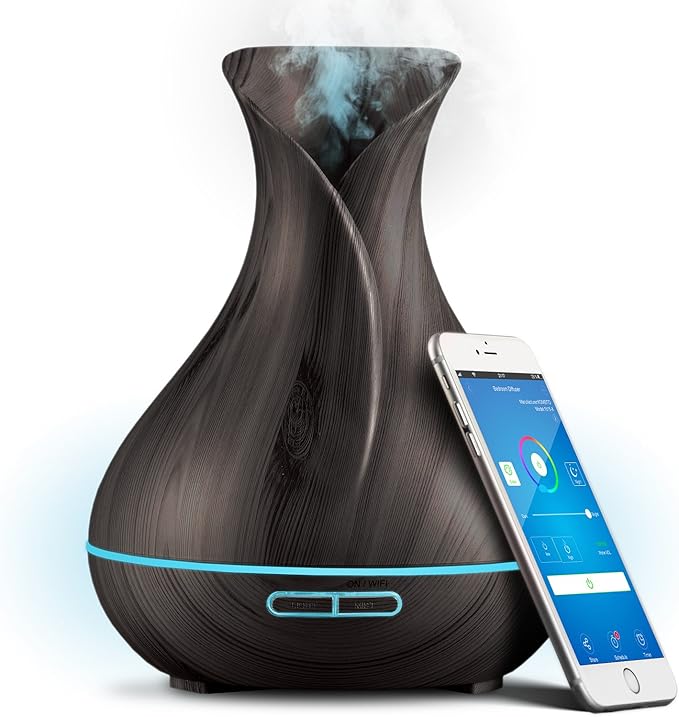 Sierra Modern Home Smart WiFi Wireless Essential Oil Aromatherapy 400ml by PureDailyCare