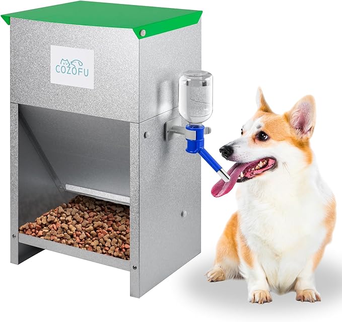 Automatic Gravity-Fed Dog Feeder by COZOFU