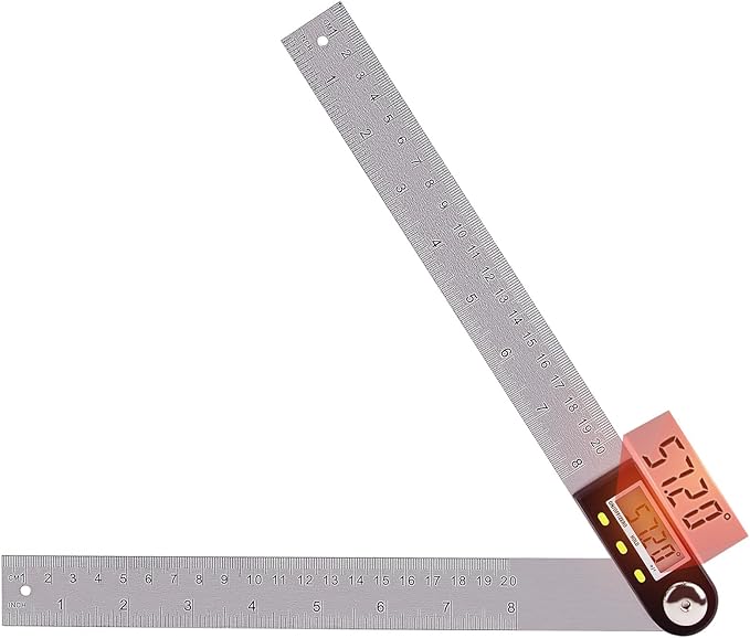 Yanguotool Digital Angle Ruler: 200mm/8-Inch Protractor Finder by Yangoutool