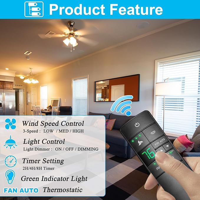 Thermostatic Ceiling Fan Remote Control Replacement - Image 2