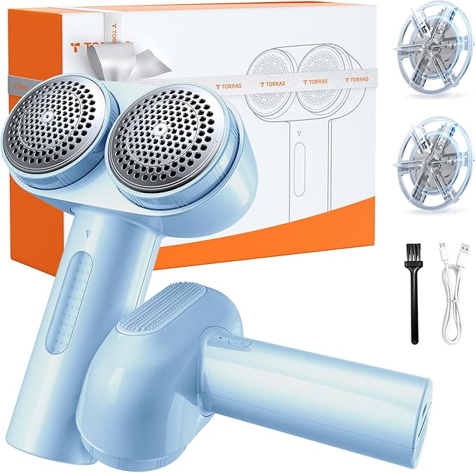 TORRAS Dual-Head Fabric Shaver, Longest Durability & 50ml Large Capacity by TORRAS