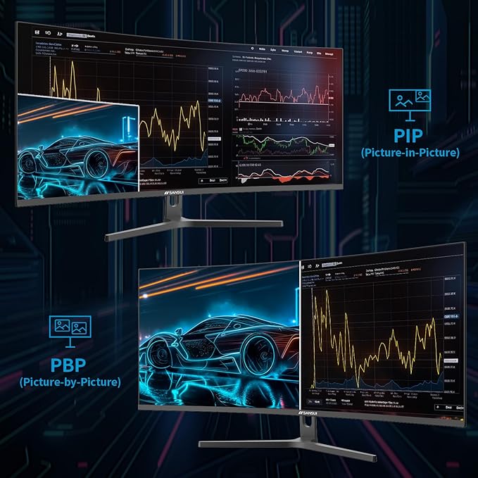 SANSUI 34-Inch Curved Gaming Monitor UWQHD 3440 x 1440 Up to 165Hz Curved 1500R - Image 6