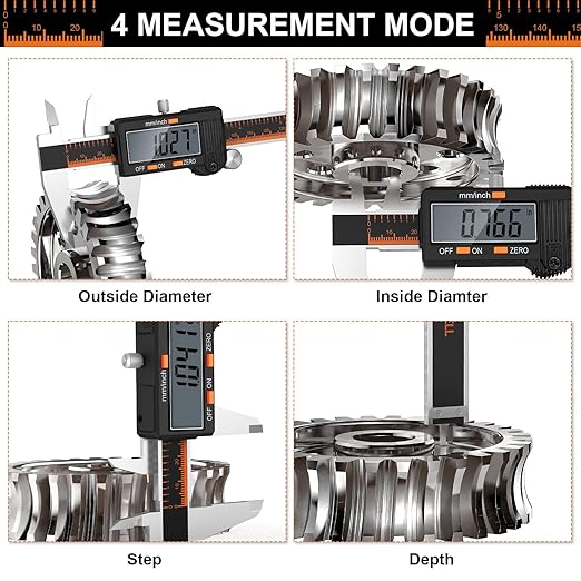 HARDELL Digital Caliper, 6 Inch Stainless Steel Caliper Measuring Tool - Image 4