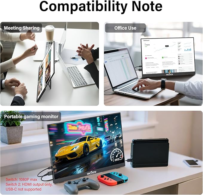 InnoView 16-inch 180Hz Portable Monitor FHD1920×1200 100% sRGB Laptop Screen - Image 5