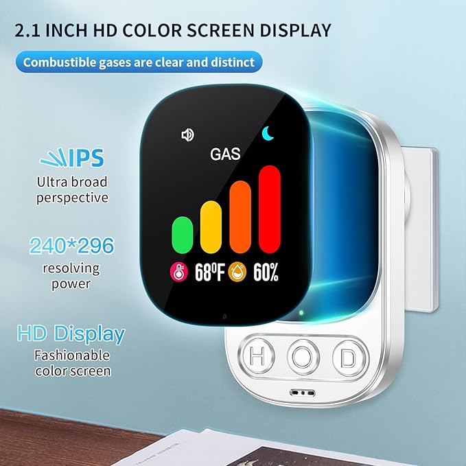 3-in-1 Natural Gas Leak Detector, Butane & LPG – Plug-in Digital Alarm - Image 5