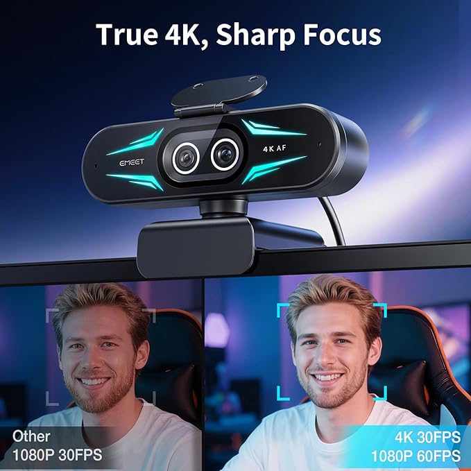 EMEET C60E Dual-Camera 4K Webcam - Image 2