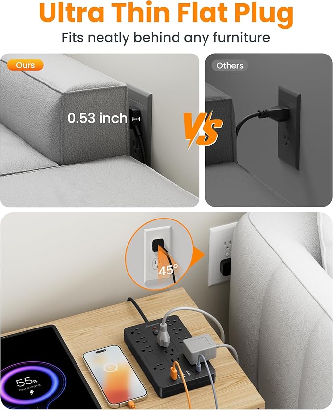 Bawmwim Surge Protector Power Strip - Image 7
