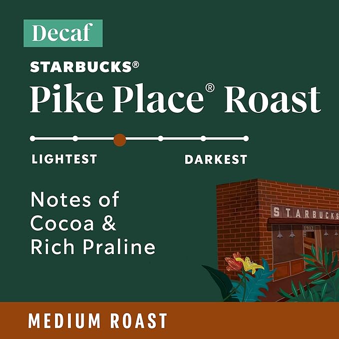 Starbucks K-Cup Coffee Pods, Medium Roast Hot or Iced Coffee, Decaf Pike Place - Image 4