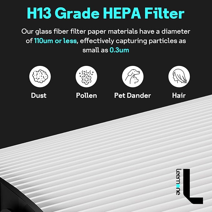 Leemone True HEPA+Carbon Filter 2-Pack Replacement - Image 5