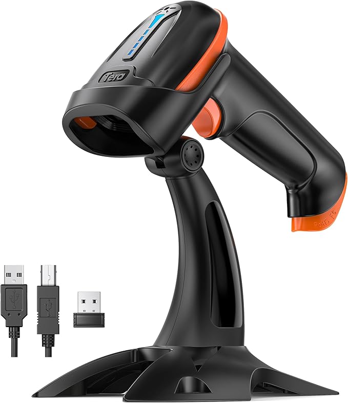 Tera 1D 2D QR Barcode Scanner Wireless and Wired by Tera