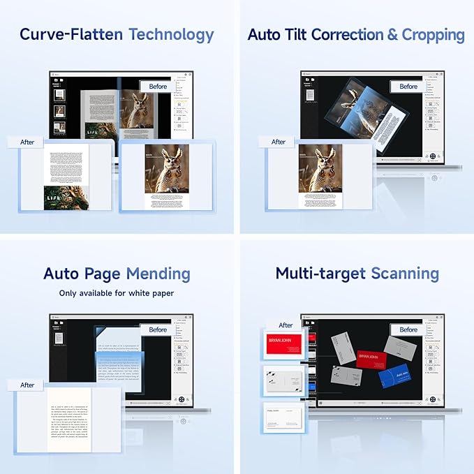 CZUR Shine Ultra Smart Portable Document Scanner, Thin Book Scanner - Image 5