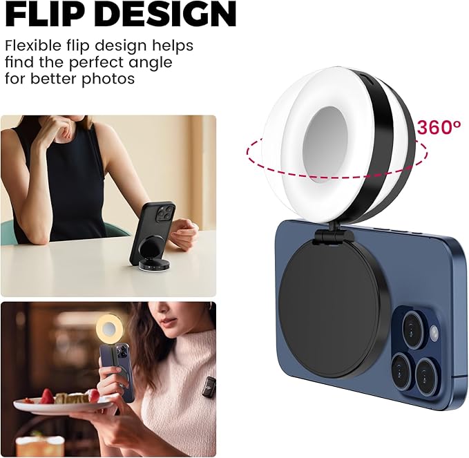 Selfie Light, Selfie Light for iPhone, Portable Phone Ring Light for Video - Image 3