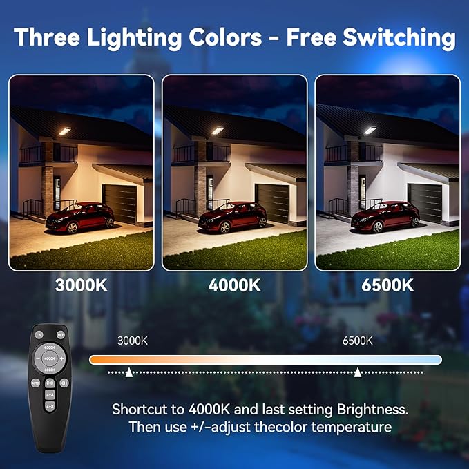 MMKT Solar Lights Outdoor, 8000W 3 Color Solar Street Lights, Commercial Solar - Image 2