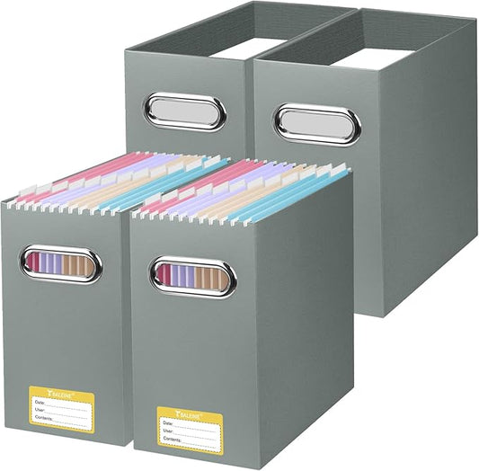 BALEINE File Organizer Box, Cardboard File Folder Organizer by BALEINE