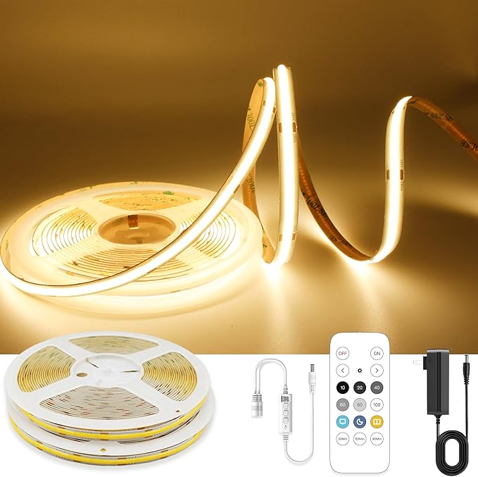 AXMOTUT 32.8ft COB LED Strip Light Warm White, High Bright LED Strips by AXMOTUT