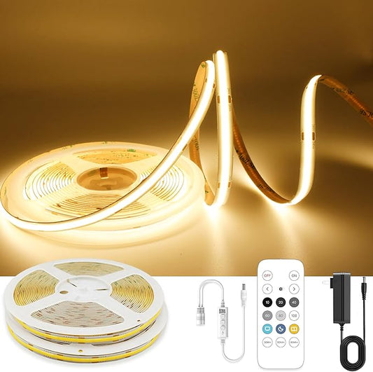 AXMOTUT 32.8ft COB LED Strip Light Warm White, High Bright LED Strips by AXMOTUT