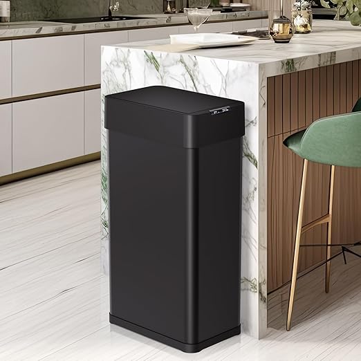 Arlopu 18.5 Gal Automatic Trash Can, 70 Stainless Steel Motion Sensor Garbage - Image 7