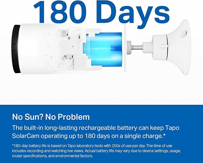 Tapo TP-Link SolarCam C402 Kit, Outdoor Battery Camera w/Solar Panel Base - Image 7
